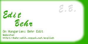 edit behr business card